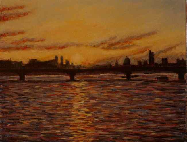 The City of London at sunrise