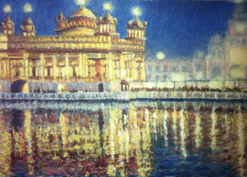The Golden Temple (Amritsar, India) at dusk