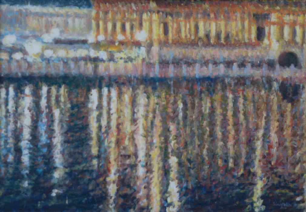 Reflections of the Golden Temple at night