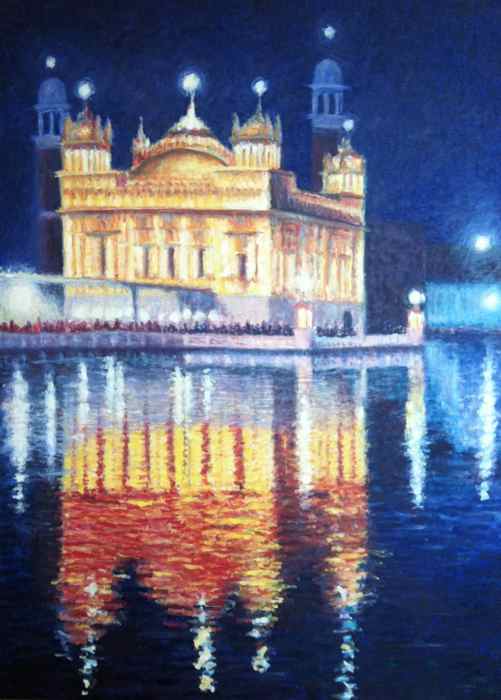 The Golden Temple (Amritsar, India) at night