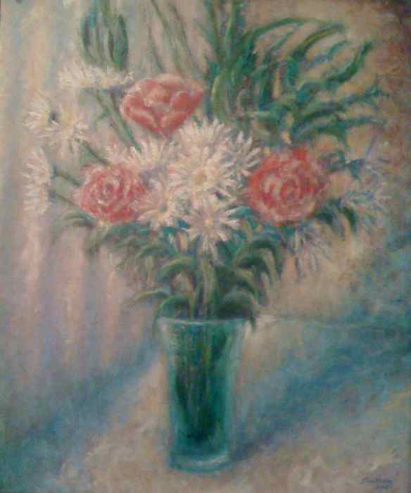 Roses and Chrysanthemums