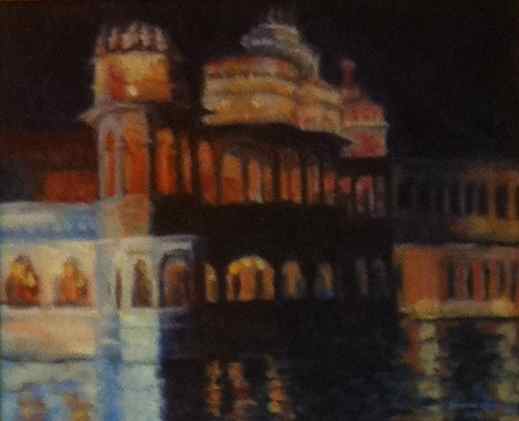 The Udaipur Lake Palace at night