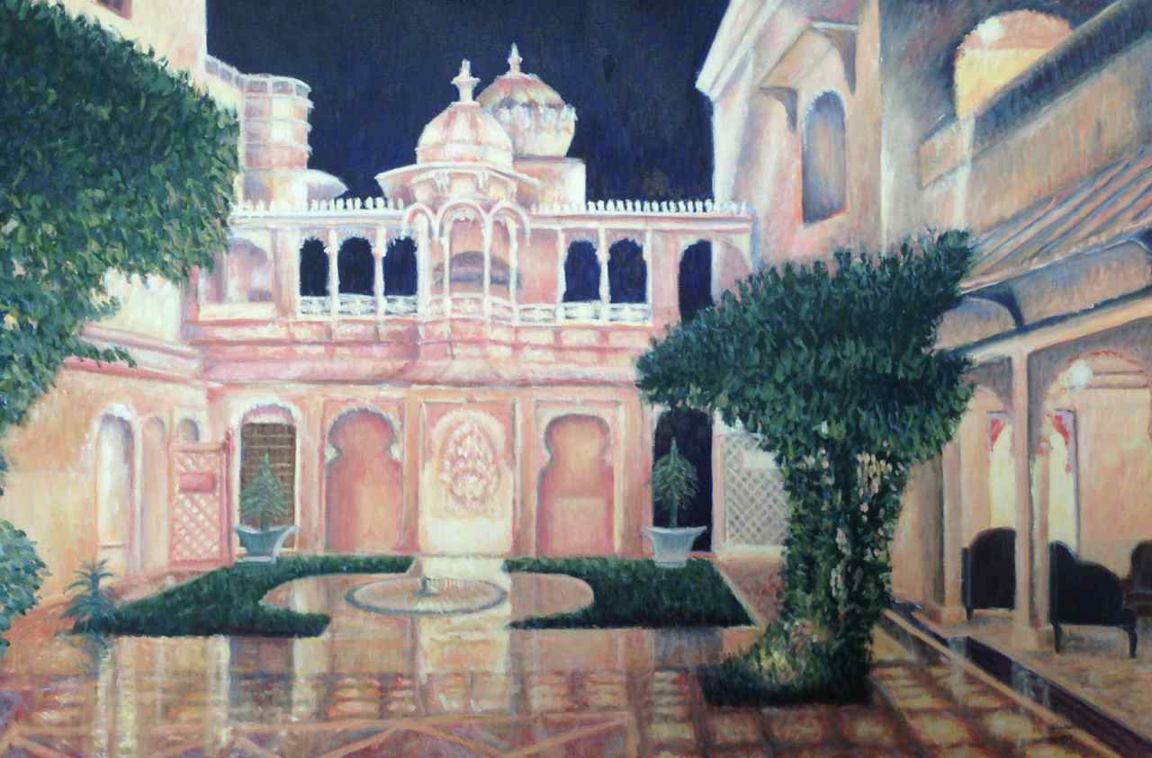 Interior of the Lake Palace, Udaipur, India