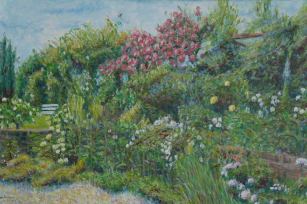 Pergola from sunken garden, Wateringbury